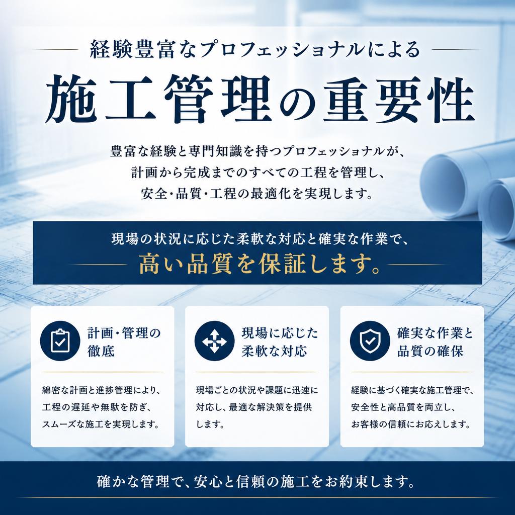 4. 信頼の施工管理と確実な実施