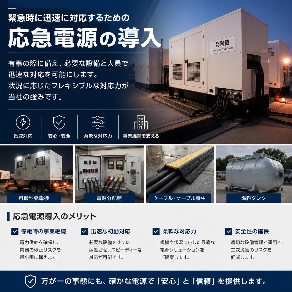 4. 応急電源の早急な導入