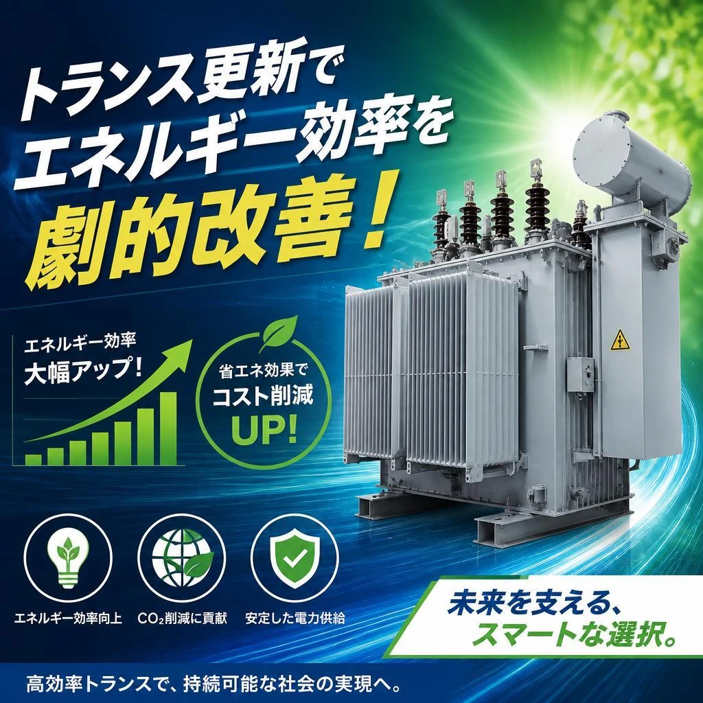トランス更新でエネルギー効率を劇的改善！