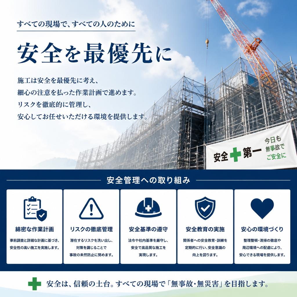 安全第一の施工ポリシー