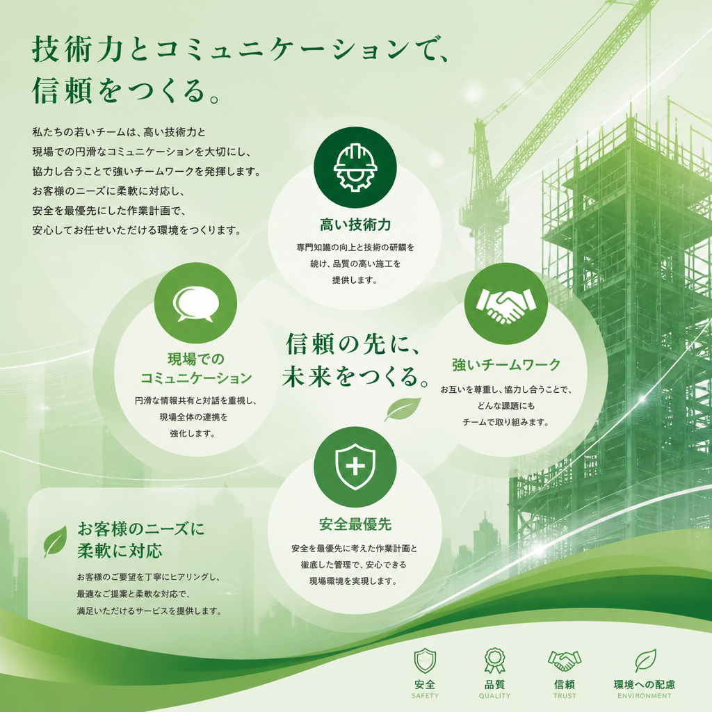 当社の据付サービスの強み